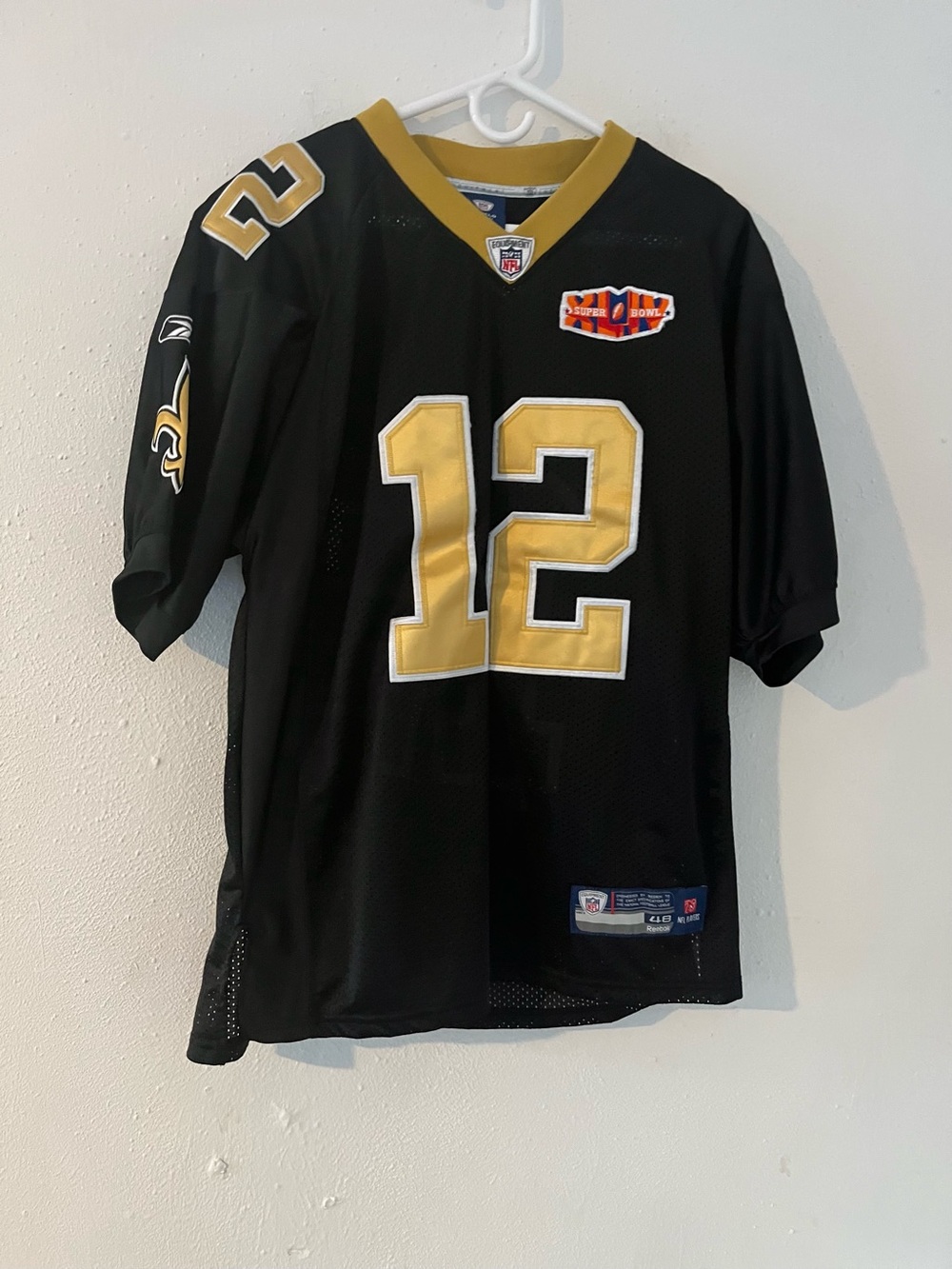 NFL Black and Gold #12 Men’s Football Jersey